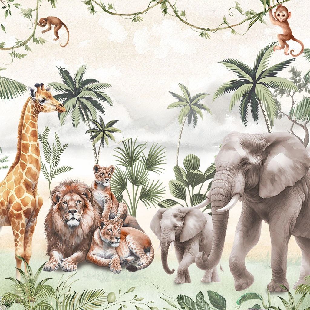 Papel de parede safari animais